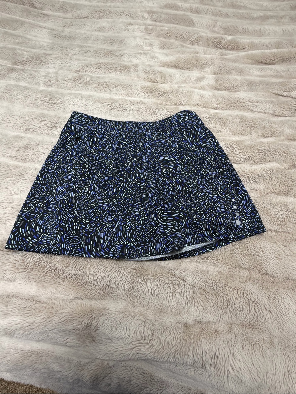 L.L.Bean Women’s XS Regular Active Skort Black Blue Abstract Print